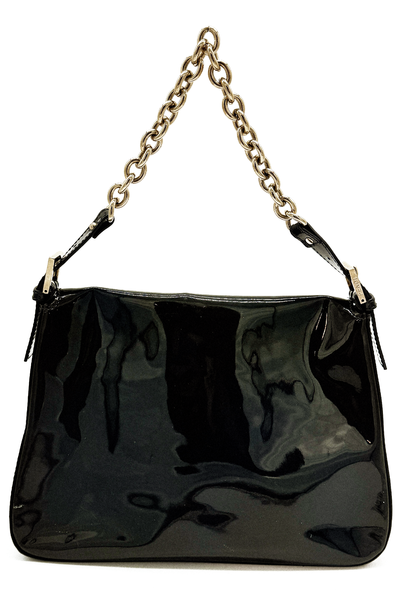 Fendi Navy Patent Leather Mamma Baguette