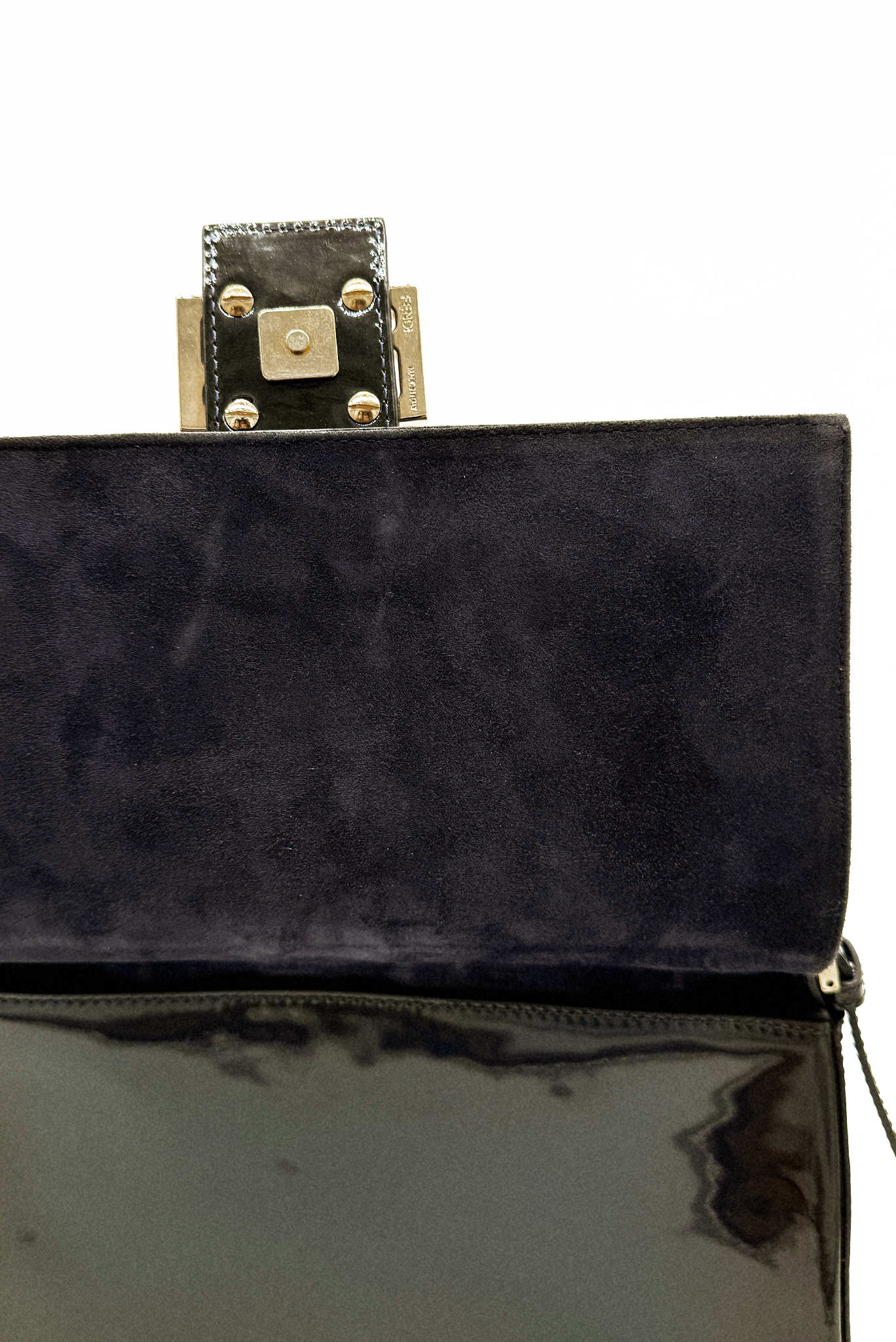 Fendi Navy Patent Leather Mamma Baguette